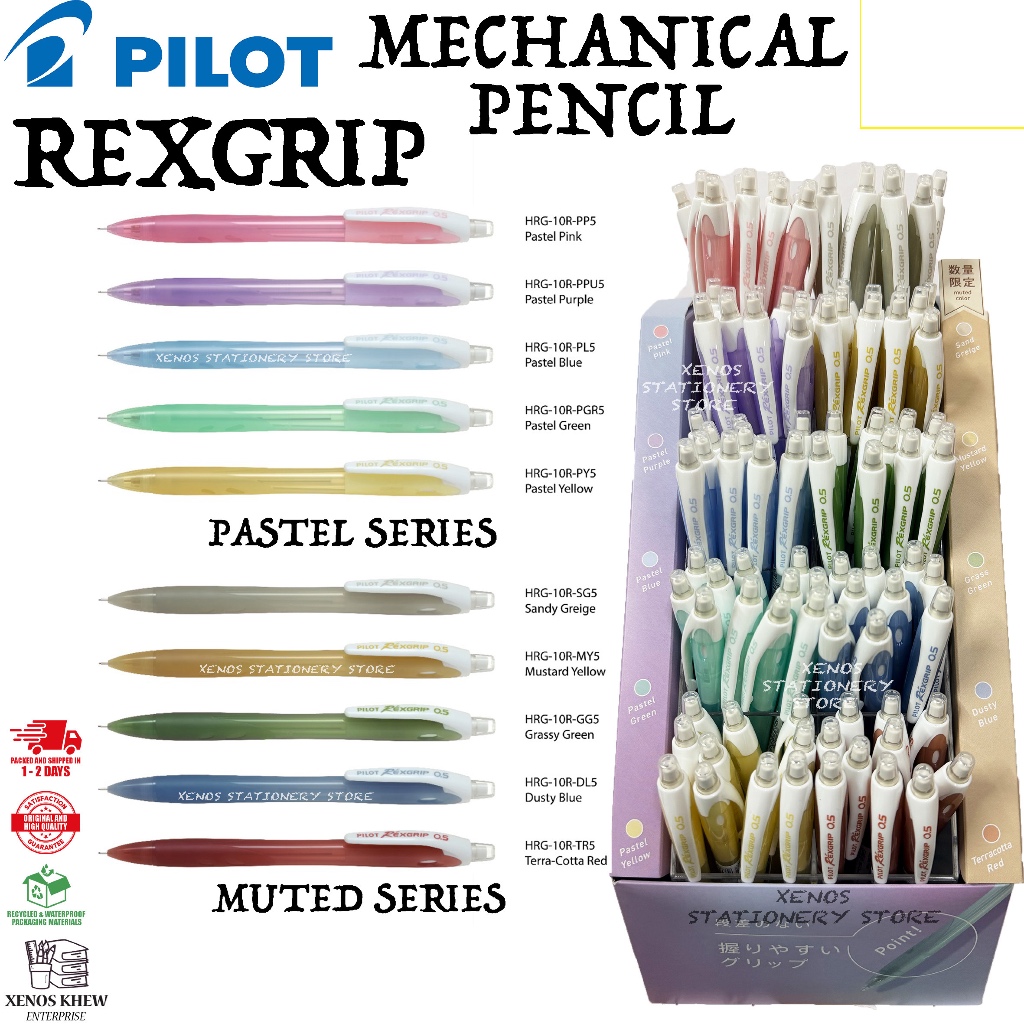 PILOT REX PASTEL MECHANICAL PENCIL / PILOT REXGRIP MUTED MECHANICAL PENCIL