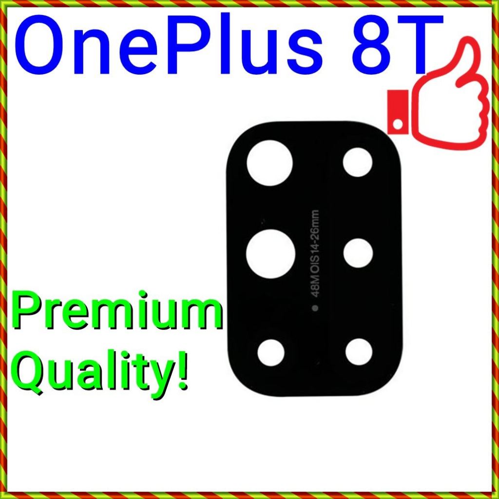 (เปลี่ยนกระจกแตก) ใหม่กรอบฝาครอบเลนส์กล้องด้านหลังสําหรับ OnePlus 8T / 1+ 8T 5G / KB2003 KB2007