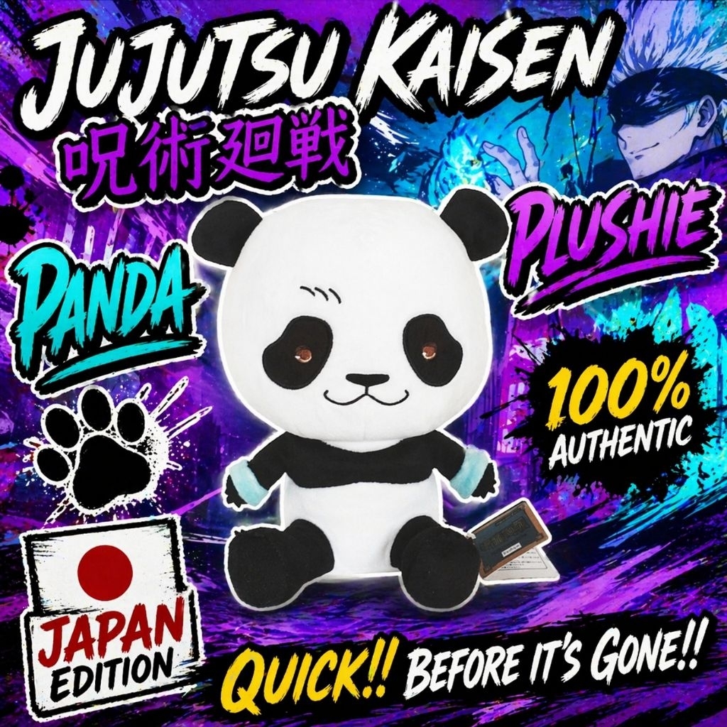 JUJUTSU KAISEN/ : PANDA PLUSHIE/STUFFED DEC25 .!! ️-( % official & authentic Japan edition日版 )