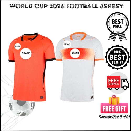 (เกรดสูงสุด) Holland_Home Away Kit เสื้อฟุตบอล World Cup 2026 Jersey for Men Jersey Jersi Kualiti บอ