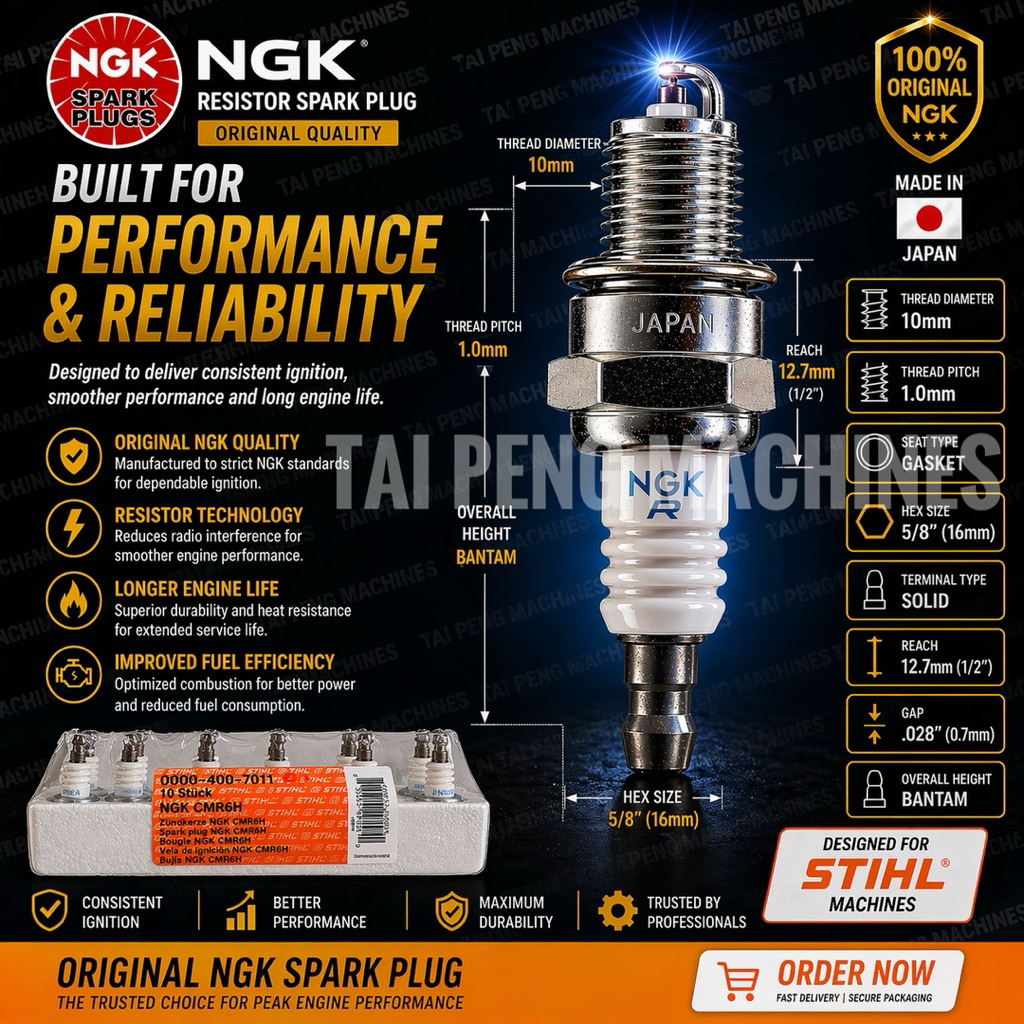 หัวเทียน NGK JAPAN สําหรับ STIHL BPMR7A CMR6H