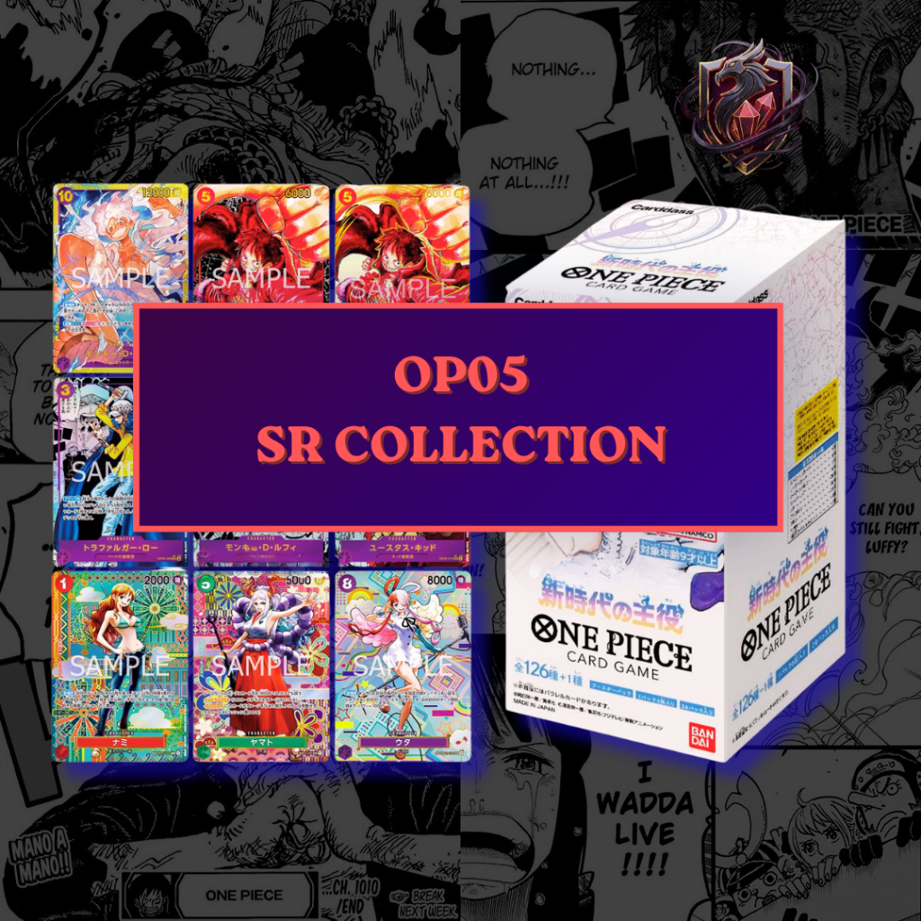 การ์ดเกมวันพีซ OP05 SR ชุด Sabo Law Borsalino Law Kid Rebecca Lucci Koala OPTCG Japan