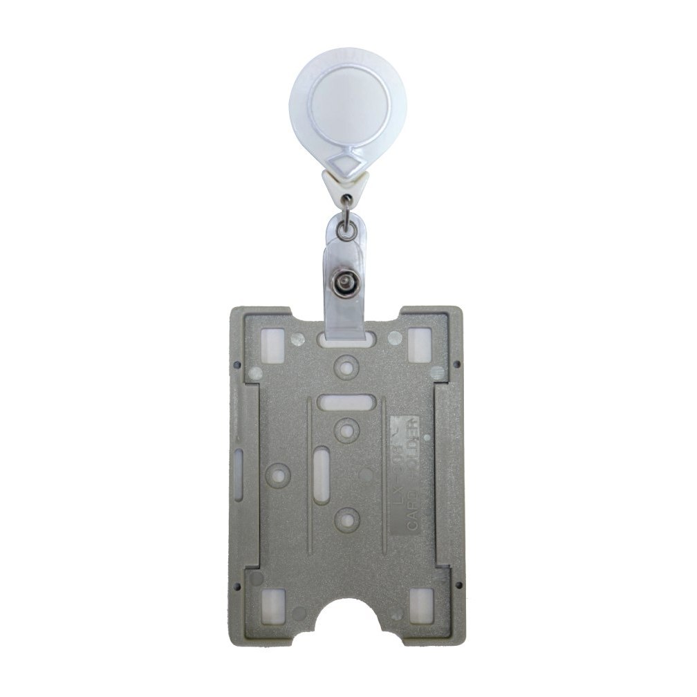 LX 3025 TEAR DROP ID BADGE REEL YOYO c/w LX 008 GREY ID HOLDER