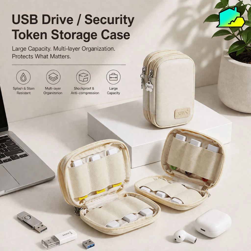 กระเป๋าเก็บอุปกรณ์ USB Gadget แบบพกพา 2 ชั้น