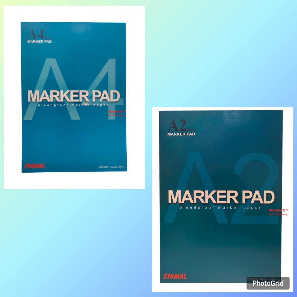 SAMAL MARKER PAD 50SHEETS 80GSM (ขนาด A4 & A2)