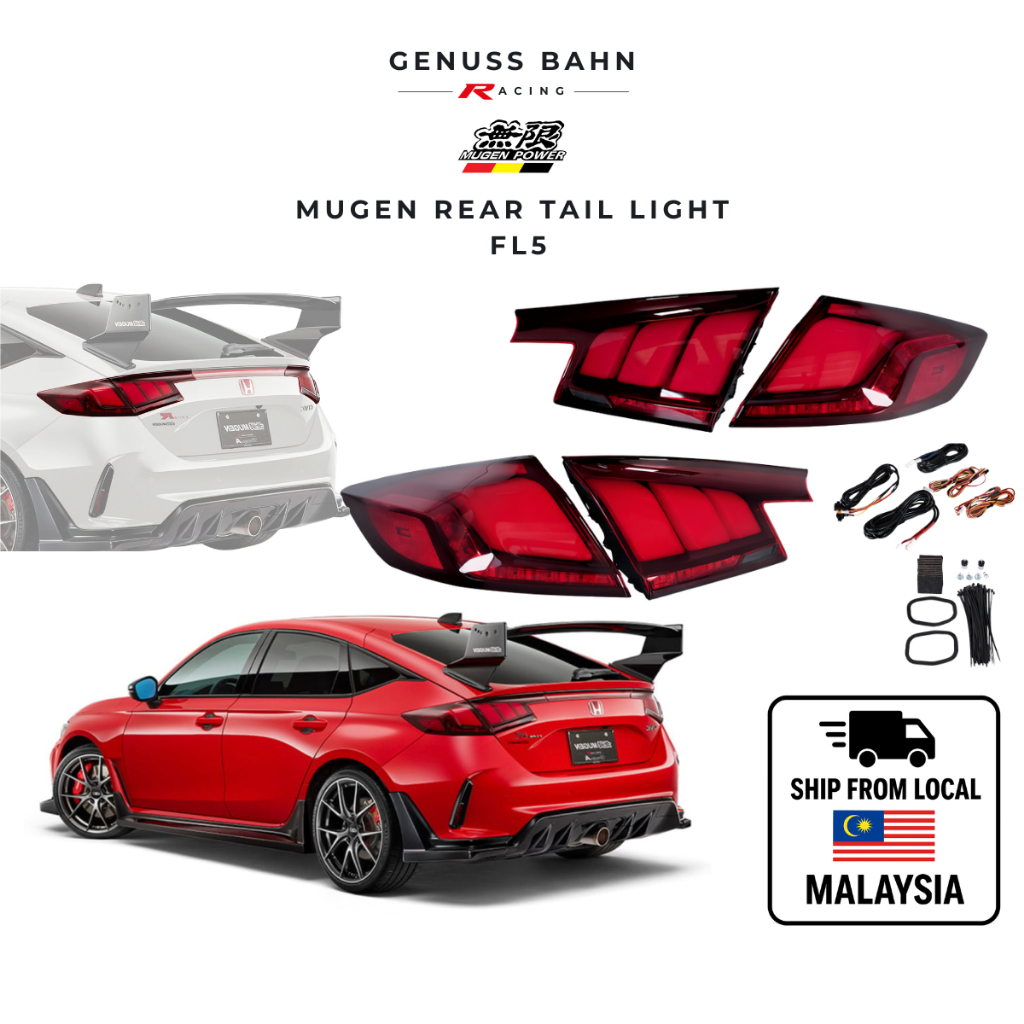 MUGEN ไฟท้าย LED ไฟท้าย Honda Civic FL1 FL4 FL5 TYPE R 33500-XNRC-K0S0