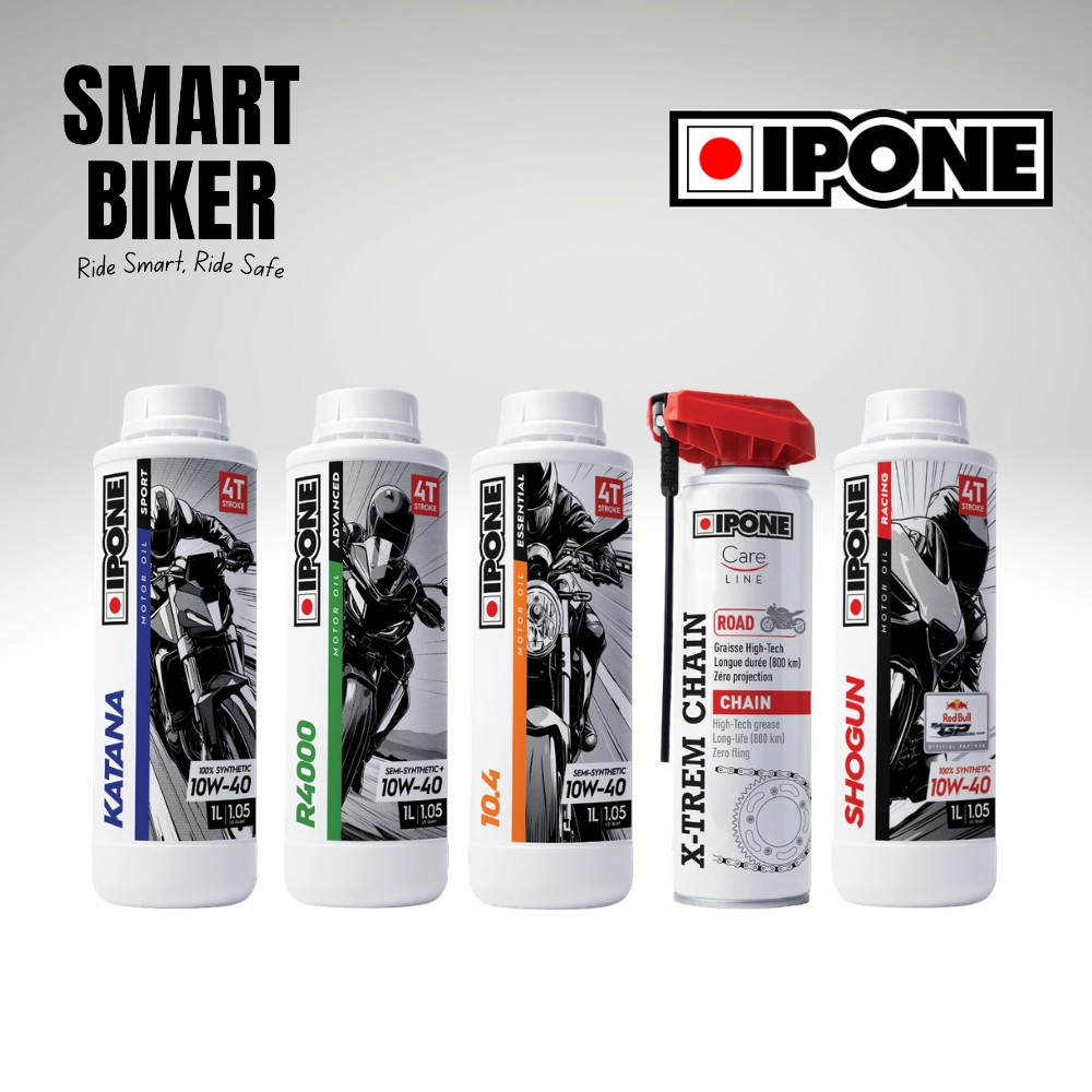 Ipone R4000/Katana/Shogun 4T น้ํามันประสิทธิภาพรถจักรยานยนต์ MotoGP น้ํามันเครื่อง Minyak Hitam Moto