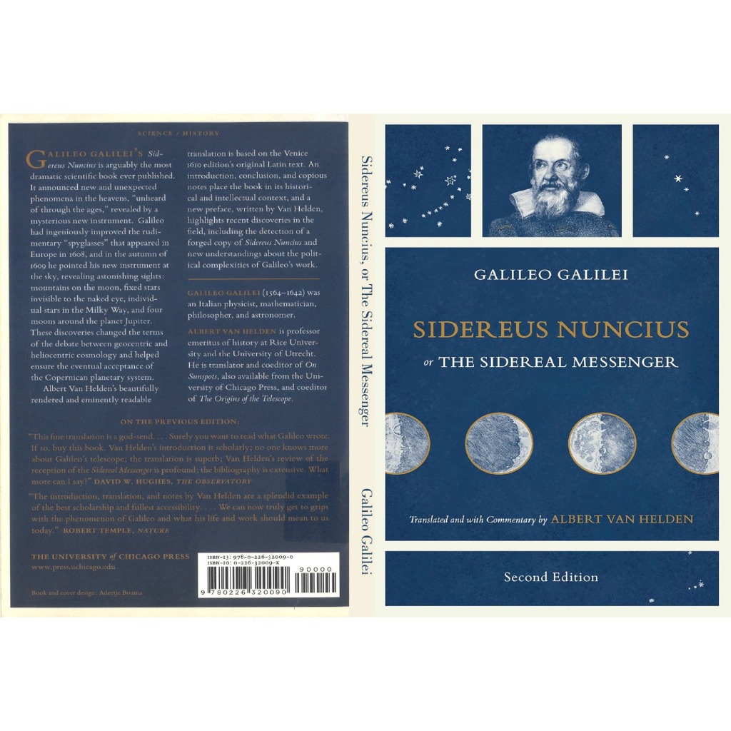 Sidereus Nuncius, หรือ The Sidereal Messenger: Second EditionGalileo GalileiScience Book หนังสือภาษา