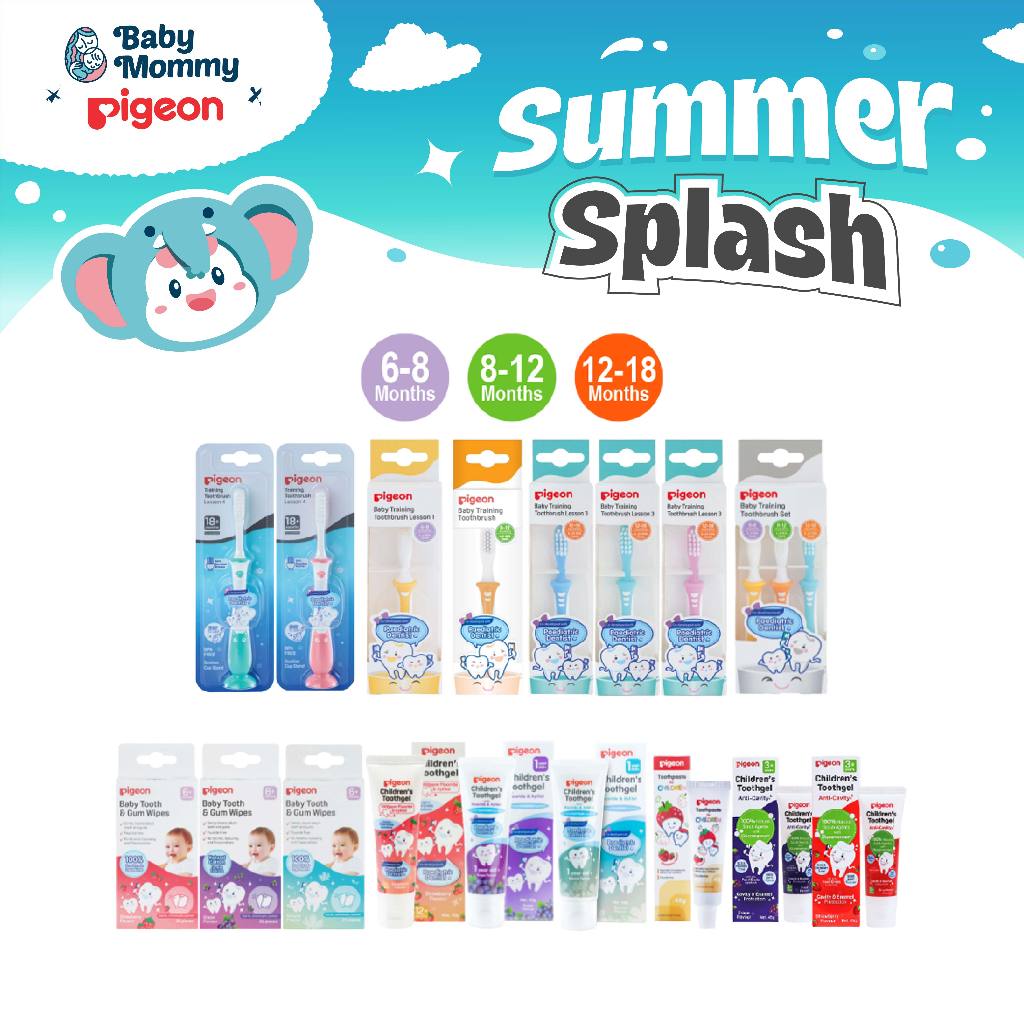 🇲🇾 Pigeon Children Tooth Gel & Training Toothgel Series ยาสีฟันแปรงสีฟันสําหรับเด็ก