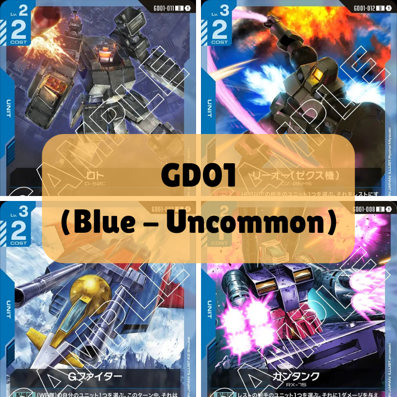 <Blue Uncommon>GD01 008 009 011 012 019 088 100 102 123 - Newtype Rising