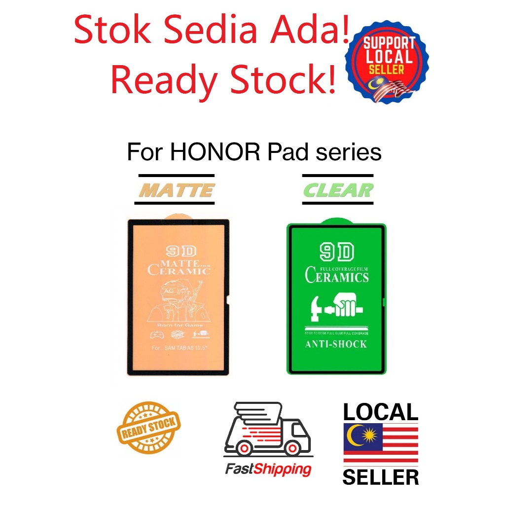 สําหรับ HONOR Pad X7 X8a X8b 11 9 10 12.1 V9 X9a X9 X8 11.5 9H 9D Matte Clear Ceramic Matte Clear Ma