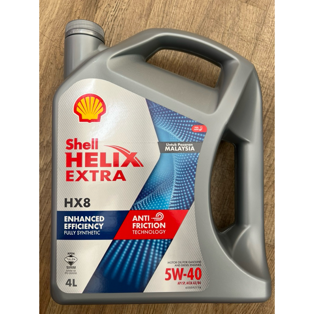 Shell Helix EXTRA HX8 5W40 สังเคราะห์ 4L ** เฉพาะใน SARAWAK **