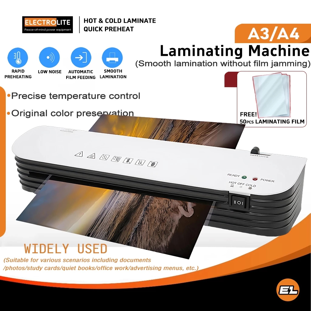 เครื่องเคลือบบัตร A4/A3 พร้อมการออกแบบ Bubble-Free & Anti-Jam สําหรับเคลือบความเร็วสูงเคลือบเย็น (SL