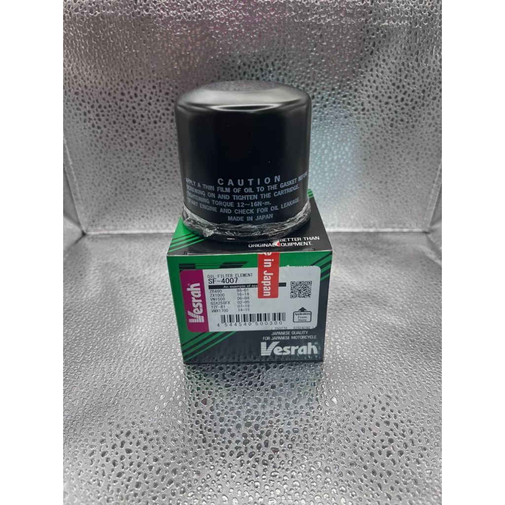 กรองน้ํามันเครื่อง VESRAH ญี่ปุ่นสําหรับ Honda/Yamaha/Kawasaki SF4007 กรองน้ํามัน VESRAH ญี่ปุ่น NC7