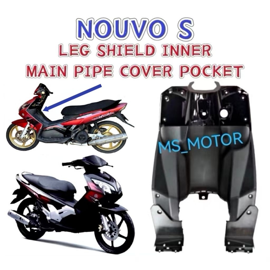 NEWS LEG SHIELD ภายในฝาครอบกระเป๋าสีดํา 1P7-F8300-00-P4 YAMAHA HLY LEGSHIELD BODY KAVER KAKI NOUVO S