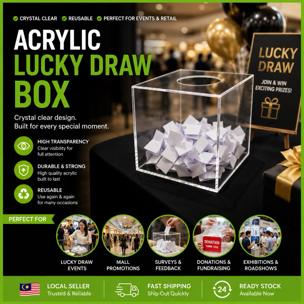 Acrylic Lucky Draw Box / Acrylic Lucky Draw Box SHIP 24 HOUR