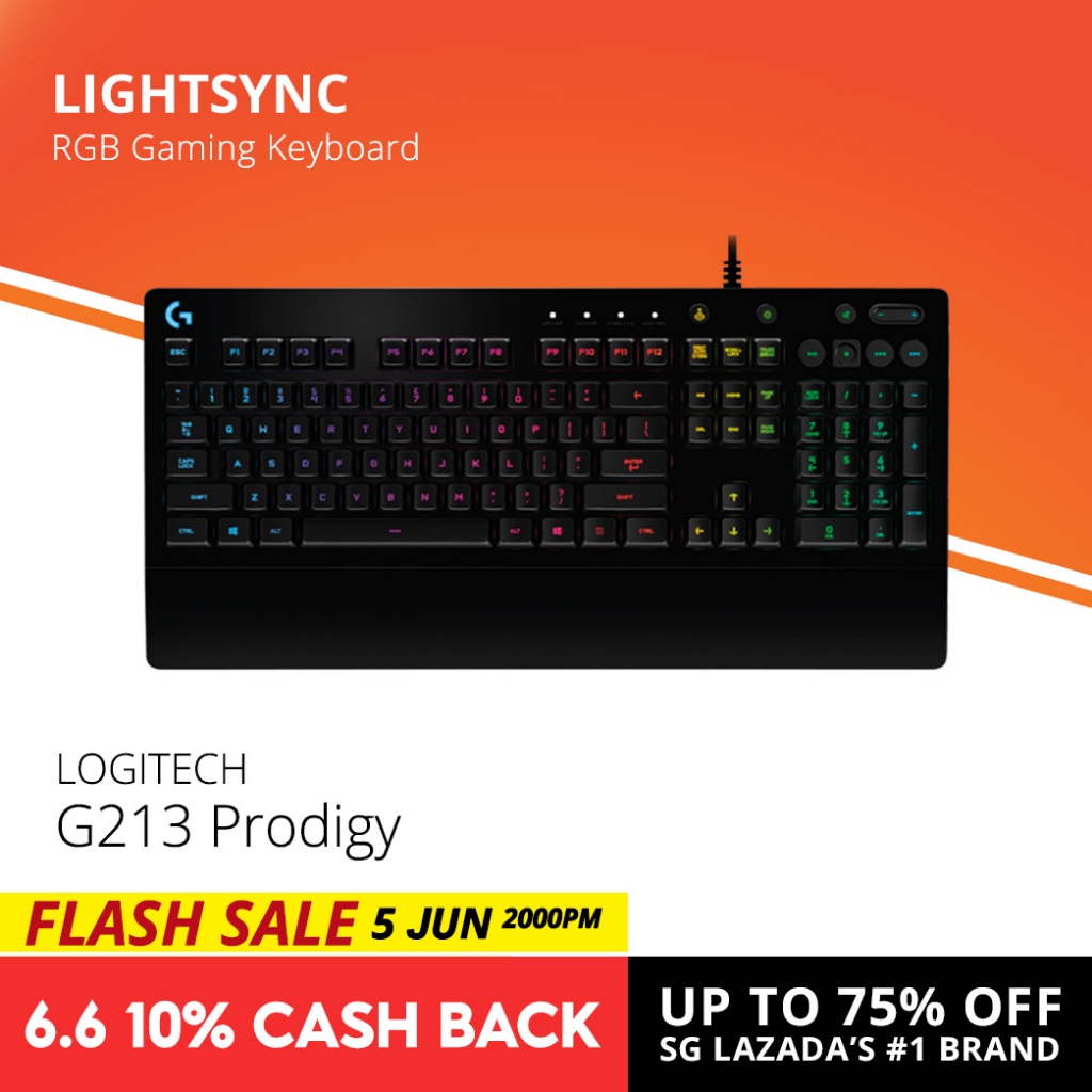 Logitech G213 PRODIGY คีย์บอร์ดเกม RGB