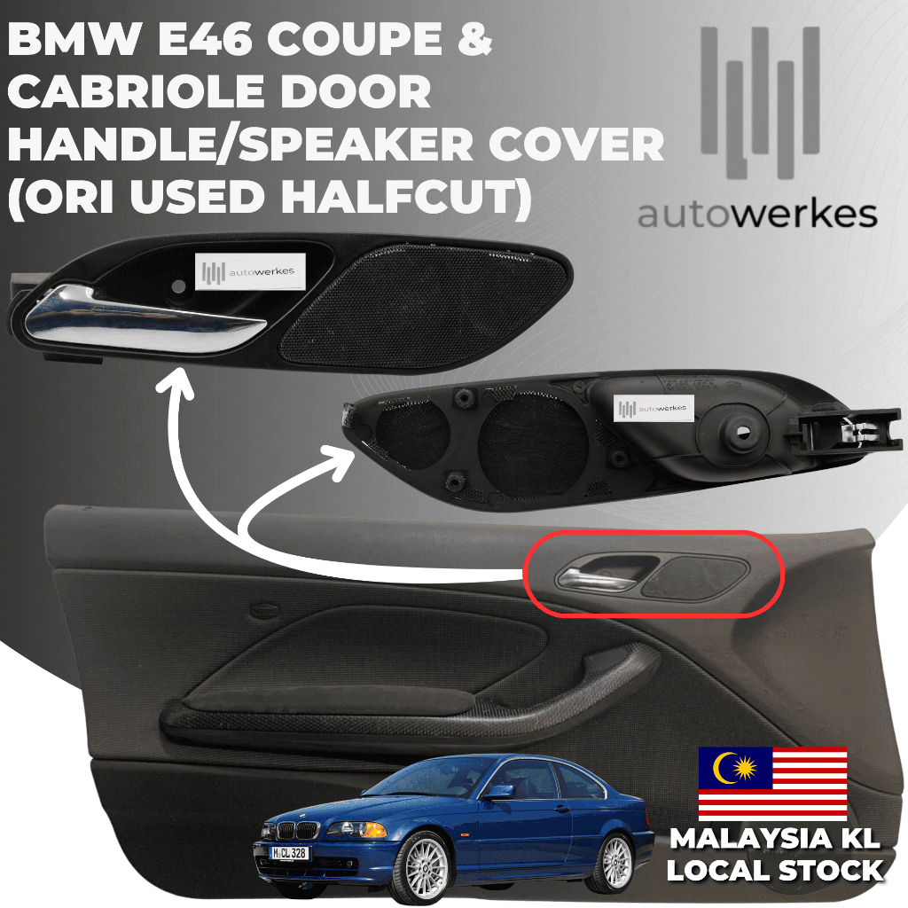 BMW E46 Coupe & Cabriole มือจับประตู/ฝาครอบลําโพง