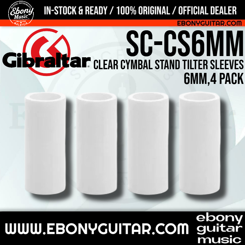 Gibraltar SC-CS6MM 6mm Clear Cymbal Stand Tilter Sleeves 4 Pack - ป้องกัน ABS Cymbal Protectors SCCS