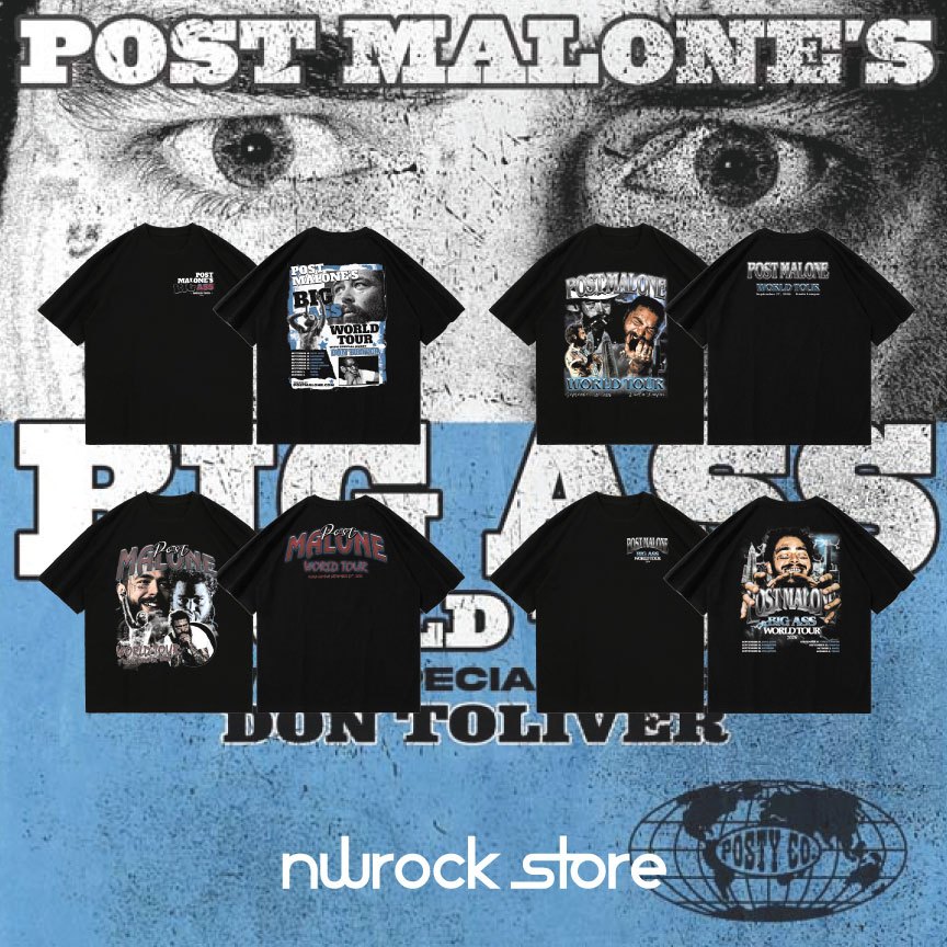 POST MALONE MERCH, Post Malone Presents The BIG Stadium World Tour ที่ TM Stadium Nasional Sun, 27 S