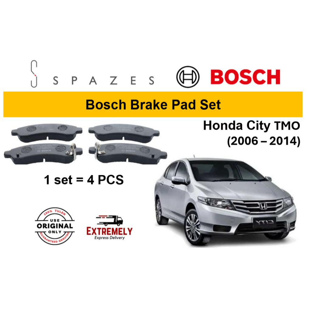 (2008-2014) ผ้าเบรค Bosch Honda City TMO ผ้าเบรค Honda City 0986AB2544 (1ชุด=4ชิ้น)