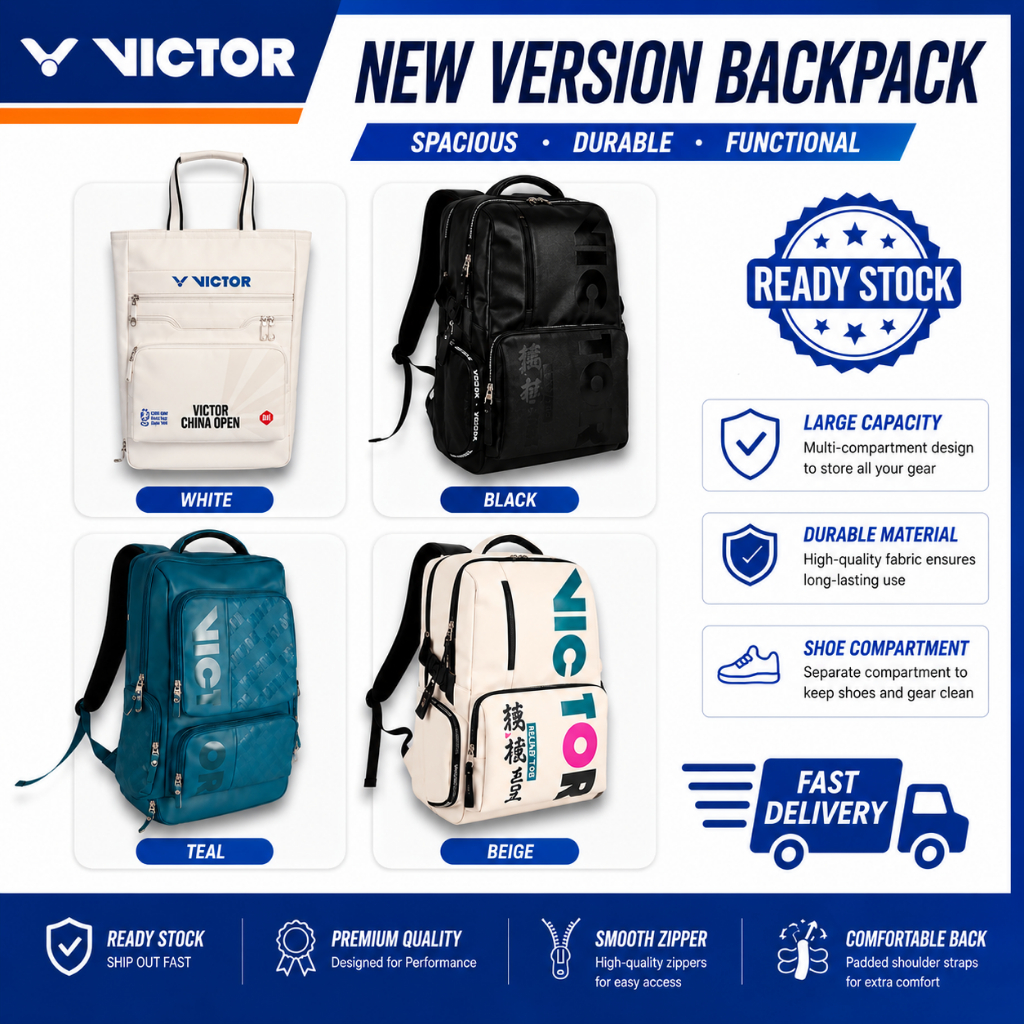 VICTOR BACKPACK BADMINTON BAG 2024 เปิดชุดใหม่ BADMINTON BAG