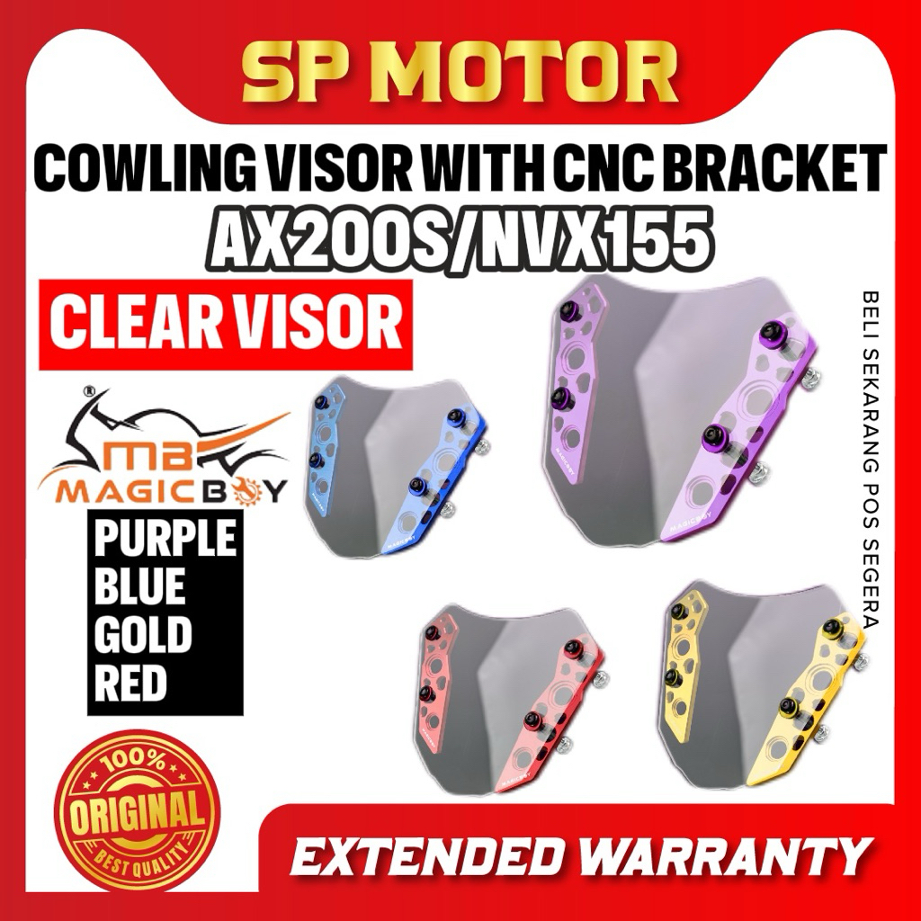 MAGIC BOY VISOR COWLING WINDSHIELD COVER CAP QJ MOTOR AX200 AX200S AX 200