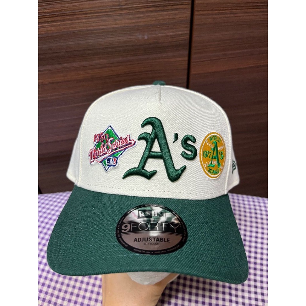NE 940A Oakland Athletics WorldSE Chrome เบสบอลหมวก Snapback ปรับได้