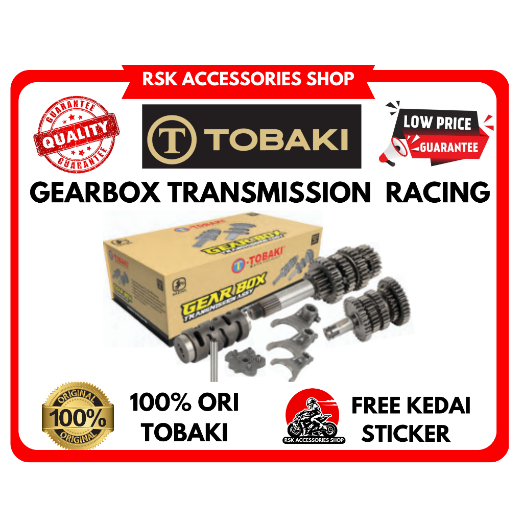 TOBAKI RACING GEAR BOX TRANSMISSION ASSY LC135-5S Y15ZR V2(MODIFY 6 สปีด)