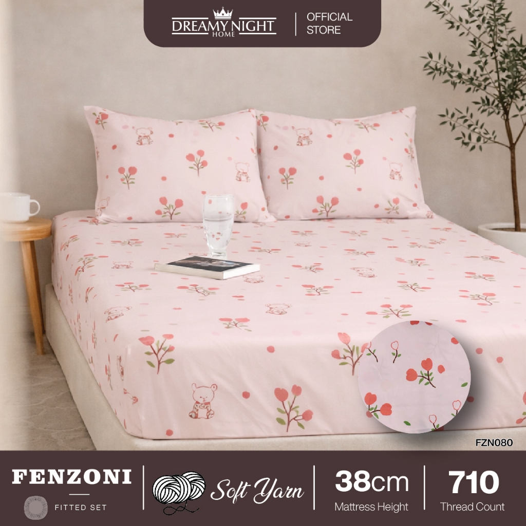 Dreamynight Home Fenzoni 710 TC ชุดผ้าปูที่นอนไมโครไฟเบอร์ | 4 ชิ้น