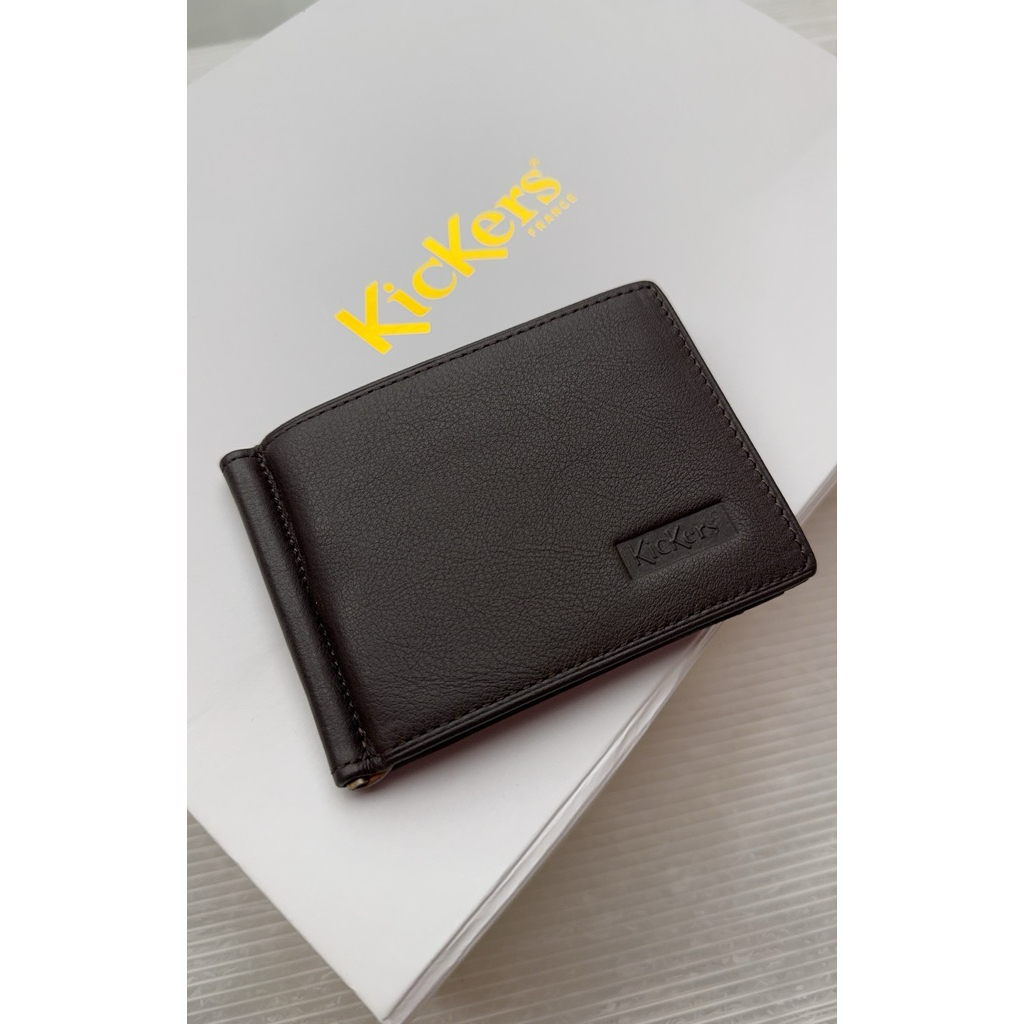 Kickers Full Leather Money Clip Tri-Fold Wallet ( 87063 )