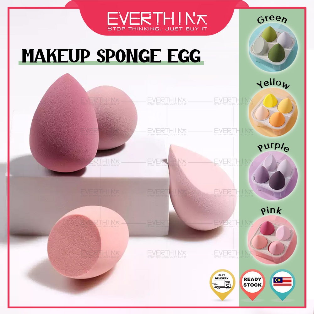 【EVERTHINK】Makeup Sponge Set 4 PCS Makeup Powder Puff Beauty Egg Set Beauty Blender Makeup Tool Set