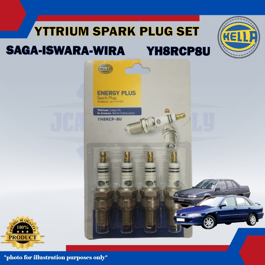 Palam Pencuuh Yttrium-Proton Saga-Iswara-Satria-Wira-Toyota Corolla AE80-Spark Plug Yttrium Set (4 ช
