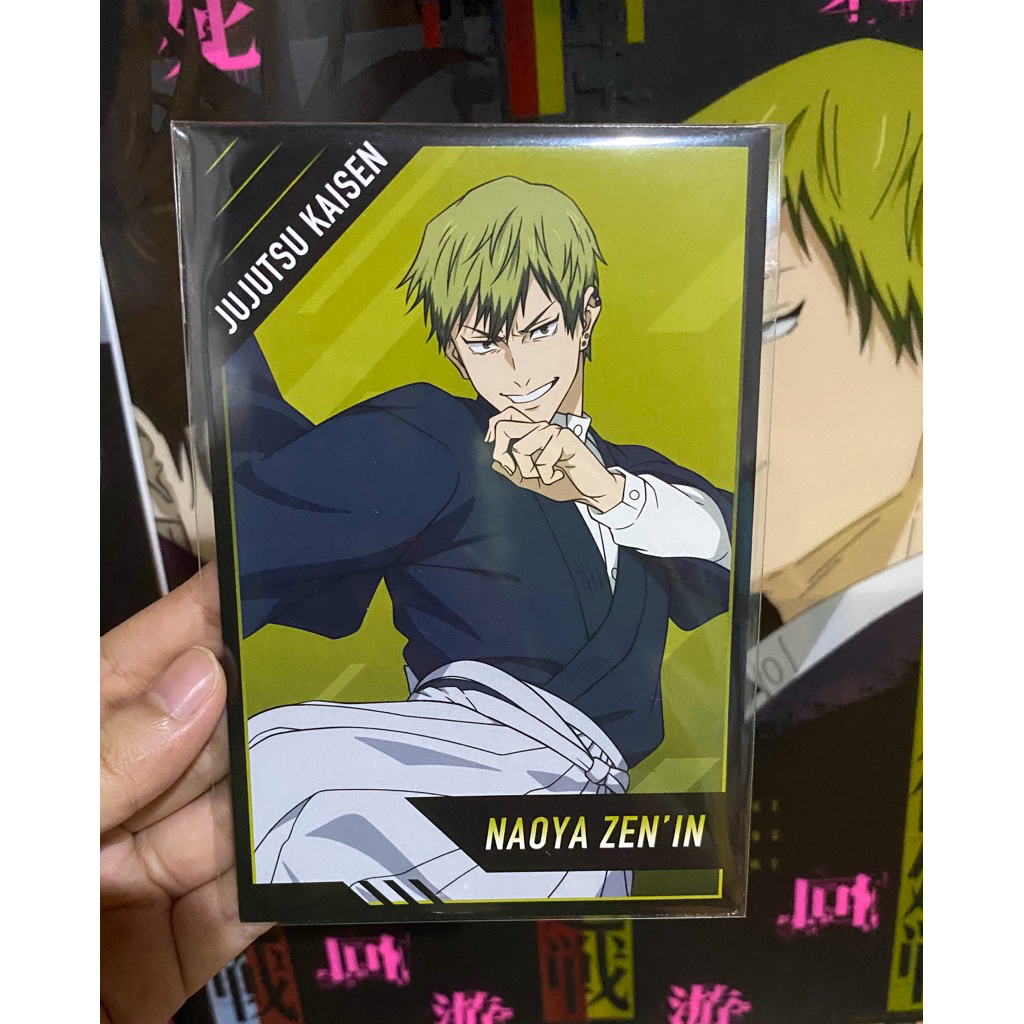 เกมจับฉลาก Jujutsu Kaisen อย่างเป็นทางการ Yuta Okkotsu และ Naoya Zenin โปสการ์ด