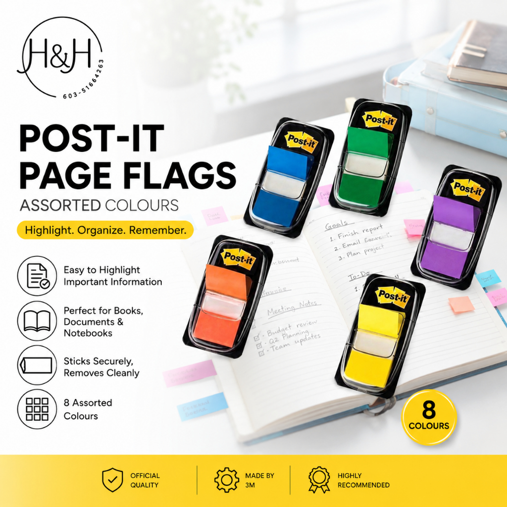 3M Post-it 680 หน้าธงและป้ายที่นี่ธงสารพันสี Sticky Index Tabs Bookmark Penanda Dokumen Nota