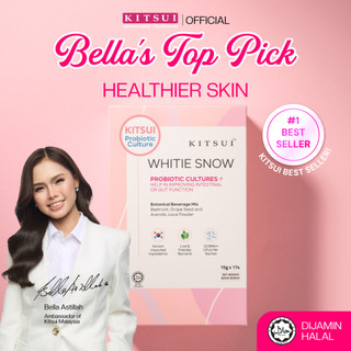 KITSUI Whitie Snow | 17's x 15g  - Minuman Beri Probiotik + Niacinamide Menyokong Kesihatan Kulit & Pencernaan