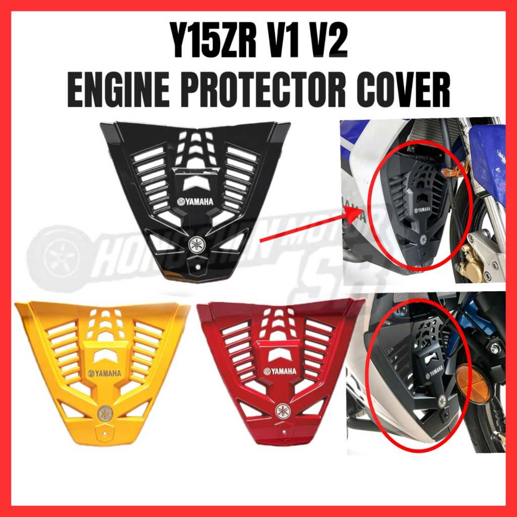 *Y15ZR V1 V2 LOWER COWLING ENGINE PROTECTOR COVER ACC สีดําสีแดงสีเหลืองรถจักรยานยนต์