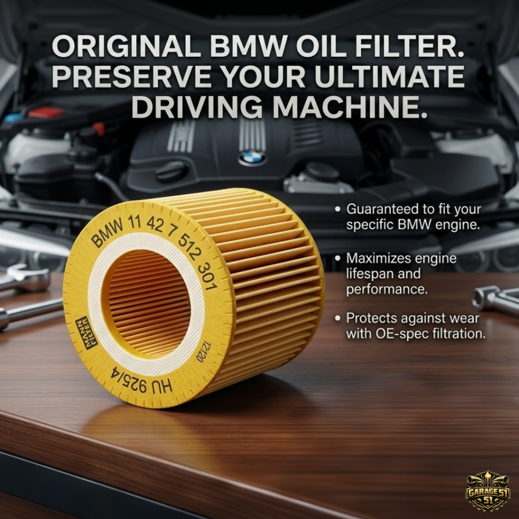 กรองน้ํามันเครื่อง BMW 11427512300 E46 E39 E60 E36 X3 X5 Z4 M52 M54 เครื่องยนต์ซิปสีดํา Mann HU925/4