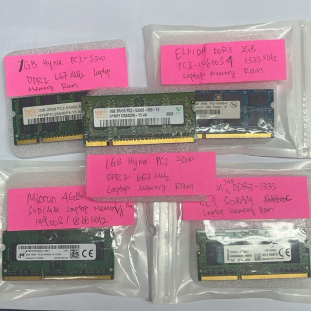 Kingston/Hynix/Micron/ELPIDA DDR2/DDR3/DDR3L RAM 4GB 8GB 667MHz 1333MHz 1600MHz 1866MHz แล็ปท็อปเดสก