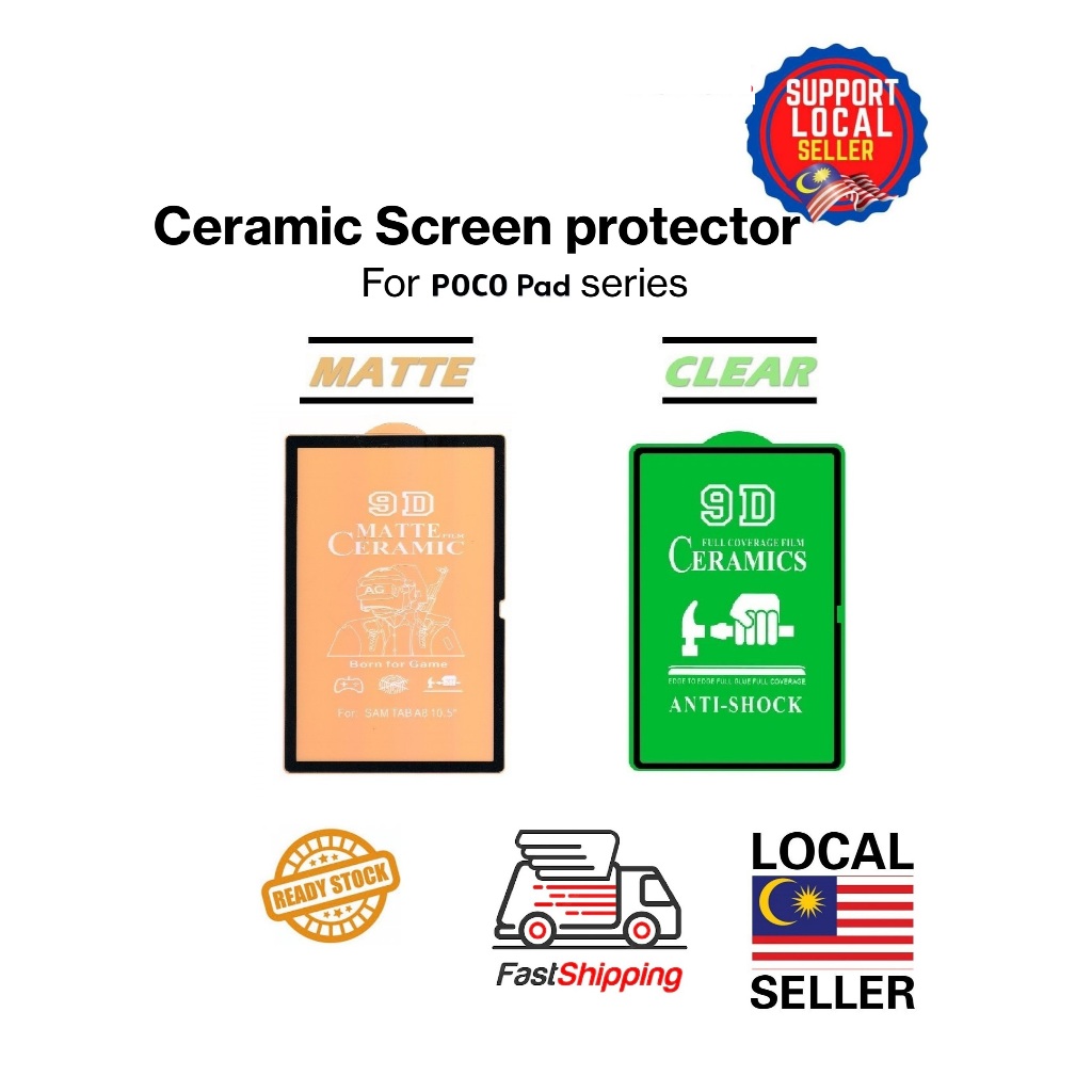 สําหรับ POCO Pad C1 9.7 X1 11 M1 9H 9D Matte Clear Ceramic Matte / Clear Screen Protector