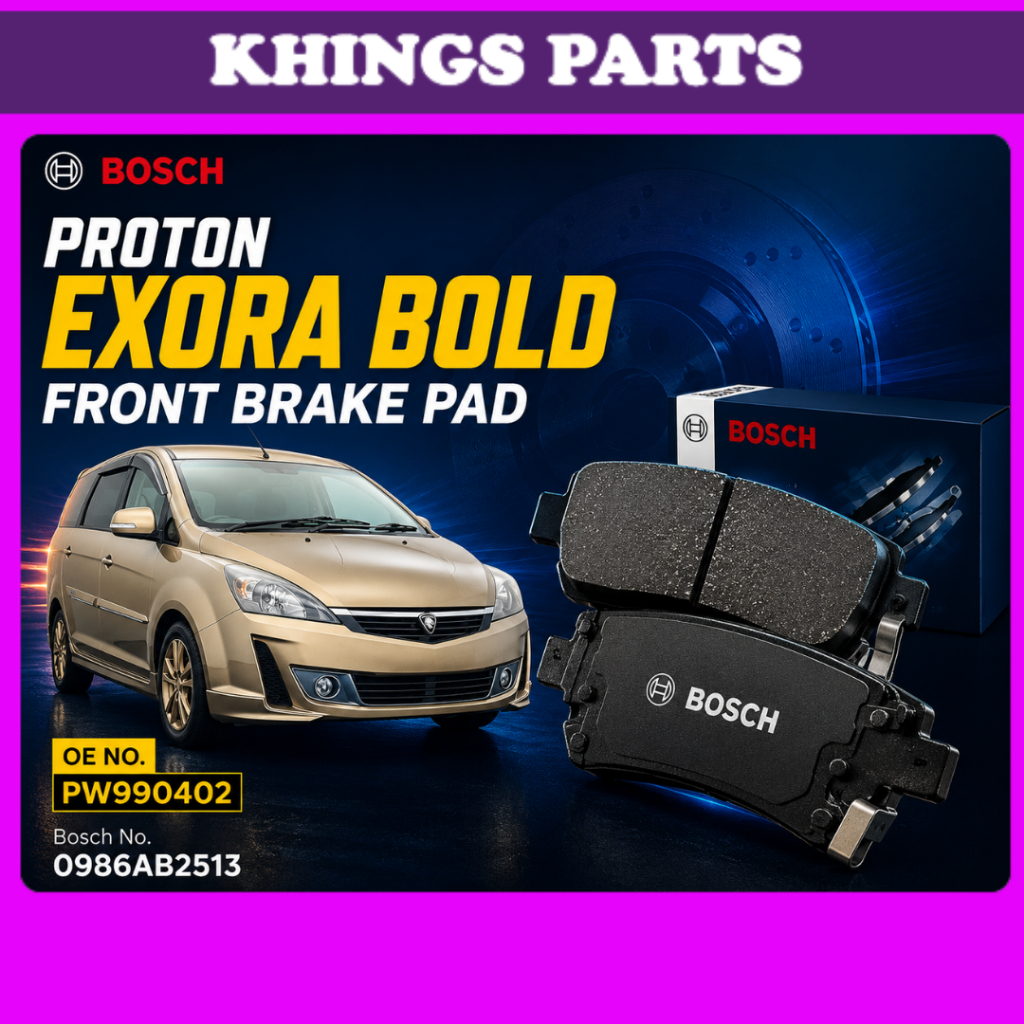 BOSCH ผ้าเบรคหน้า Proton Exora Bold Turbo ผ้าเบรค Exora CFE Brek Pad Exora Turbo 0986AB2513
