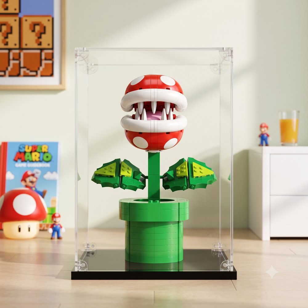 ตู้โชว์อะคริลิคตู้โชว์กันฝุ่นสําหรับเลโก้ 71426 Piranha Plant Super Mario รุ่น
