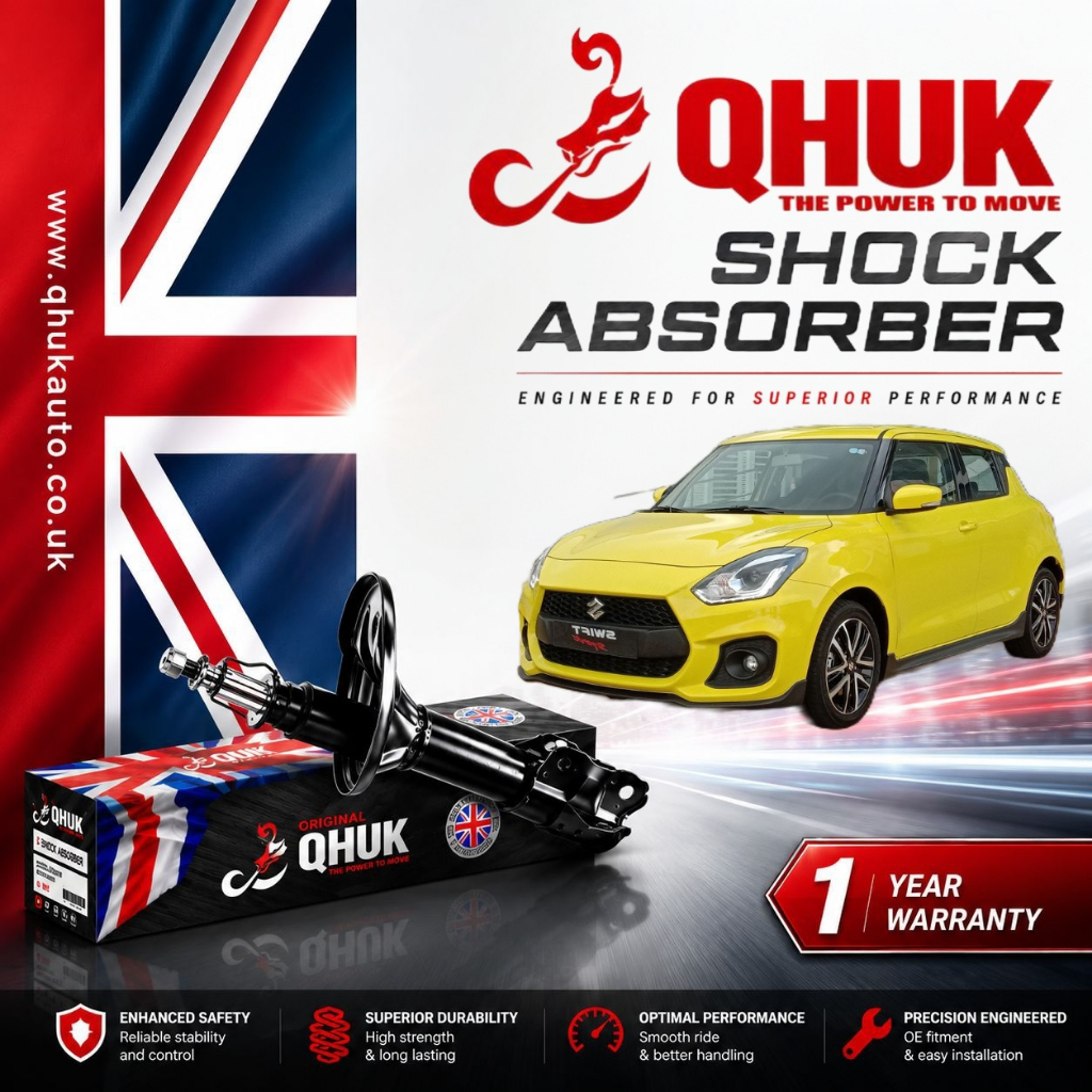 QHUK ENGLAND SHOCK ABSORBER สําหรับ SUZUKI SWIFT A2L414 ZC83S 2017> ชุด FRONT & REAR
