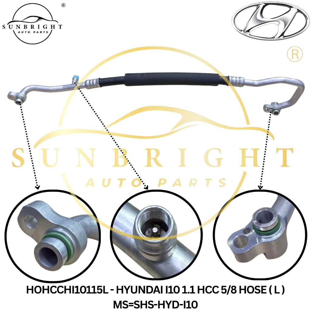 HYUNDAI I10 1.1 HCC 5/8 HOSE ( L ) MS=SHS-HYD-I10
