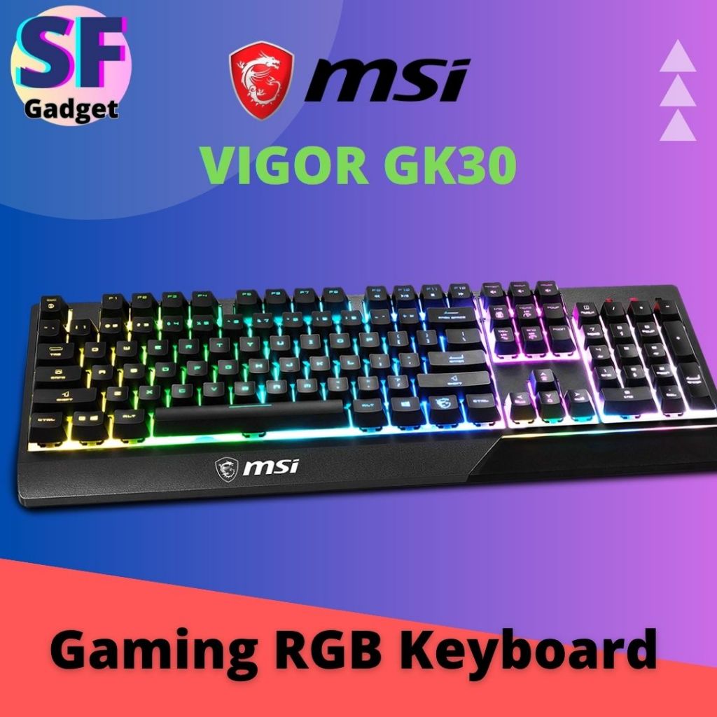 คีย์บอร์ดเกมมิ่ง MSI VIGOR GK30 พร้อมไล่น้ํา