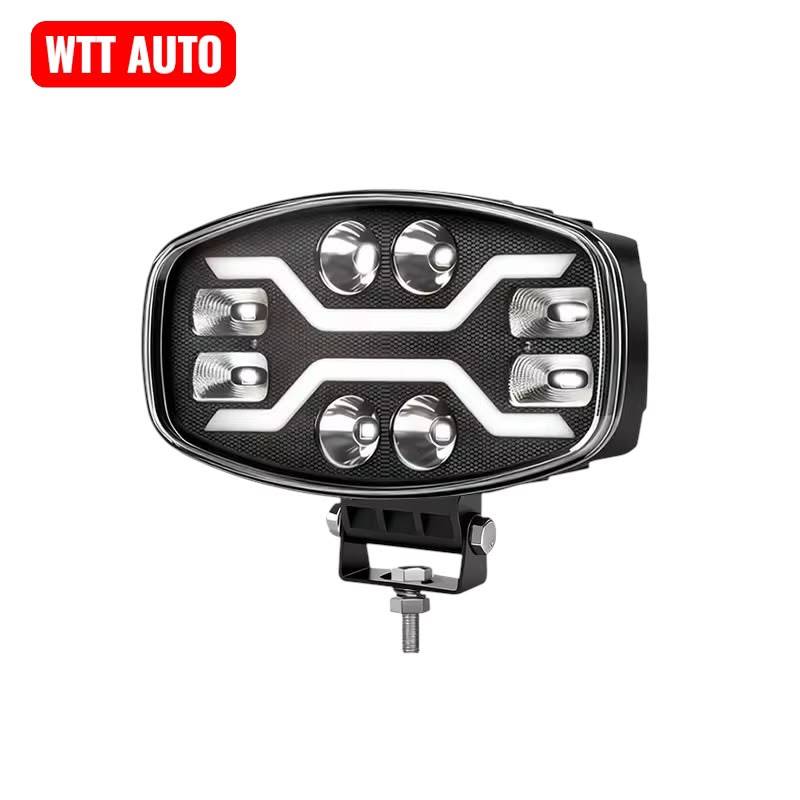 10INCH รถบรรทุก LORI สปอตไลท์จัมโบ้ 6500K FULL LED Amber DRL เสริมหมอกรถ 4X4 TRAILER Lorry 12V 24V