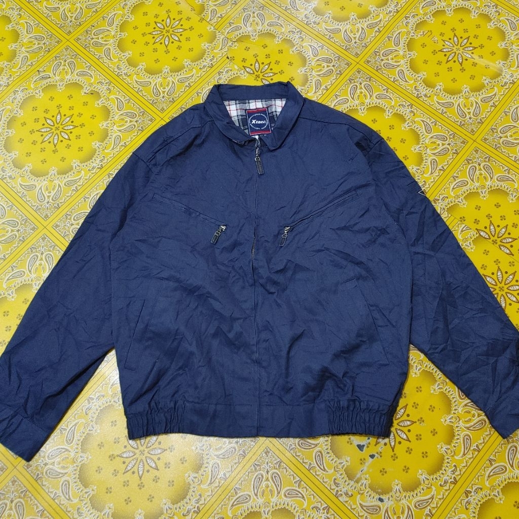 XEBEC Vintage Bomber Jacket ผู้ชาย สีกรมท่า / Jaket Bundle Lelaki Saiz M -5
