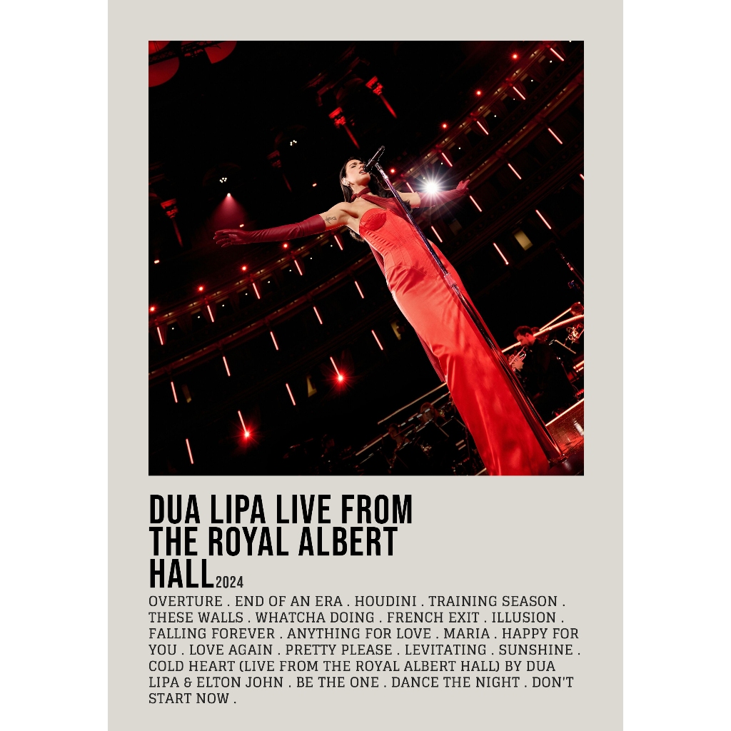 ปกโปสเตอร์ อัลบั้ม Dua Lipa Live จาก Royal Albert Hall โดย Dua Lipa Live