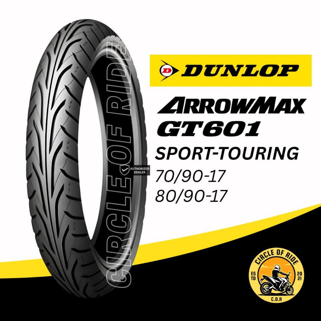 [2026] DUNLOP GT601 70/90-17 80/90-17 110/70-17 120/70-17 SPORT-TOURING (สินค้าใหม่)