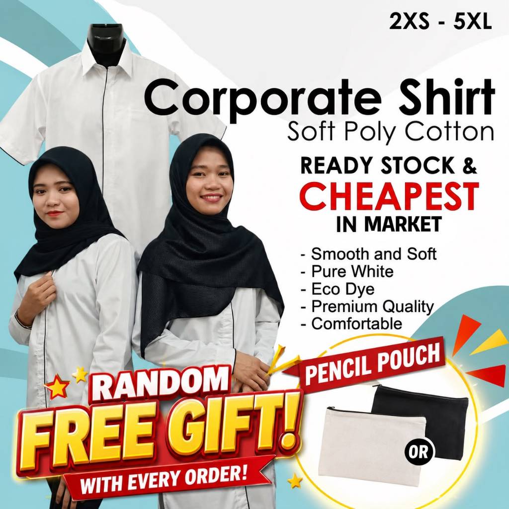 เครื่องแบบ KPM/ KPM สําหรับโรงเรียน/ Baju KPM Sekolah/ การออกแบบล่าสุดสําหรับ Guru / Putih + ท่อสีกร